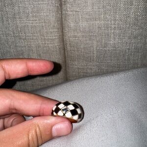 Checkered Black and White Ring